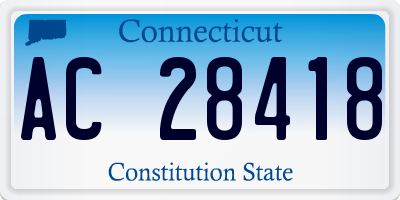 CT license plate AC28418