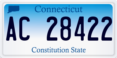 CT license plate AC28422