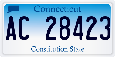 CT license plate AC28423