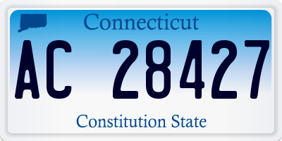 CT license plate AC28427