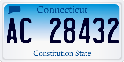 CT license plate AC28432
