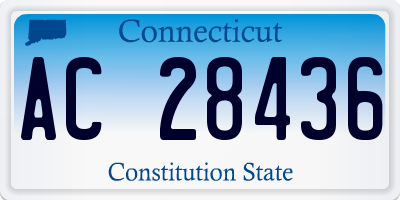 CT license plate AC28436