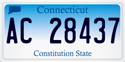 CT license plate AC28437