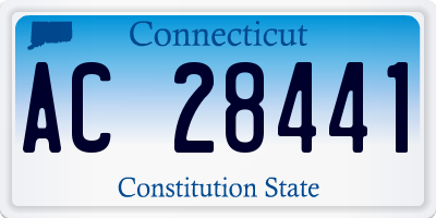 CT license plate AC28441