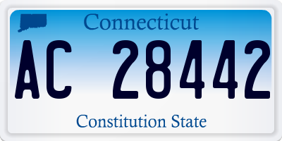 CT license plate AC28442