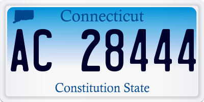 CT license plate AC28444