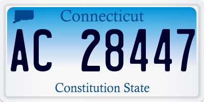 CT license plate AC28447