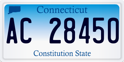 CT license plate AC28450