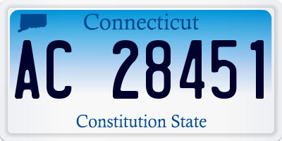 CT license plate AC28451