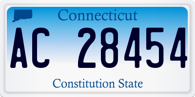 CT license plate AC28454