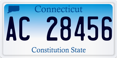 CT license plate AC28456