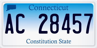 CT license plate AC28457
