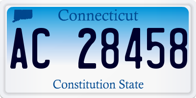 CT license plate AC28458