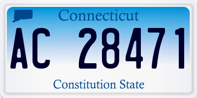 CT license plate AC28471