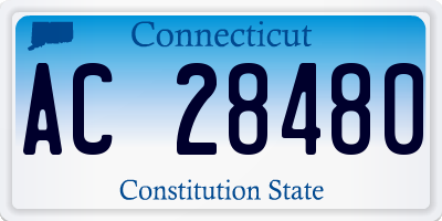 CT license plate AC28480