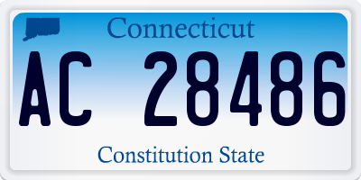 CT license plate AC28486
