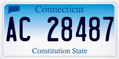 CT license plate AC28487