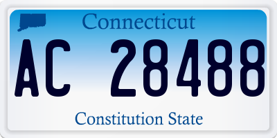 CT license plate AC28488