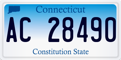 CT license plate AC28490