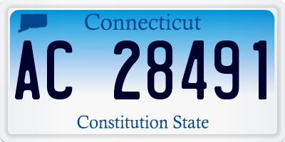 CT license plate AC28491