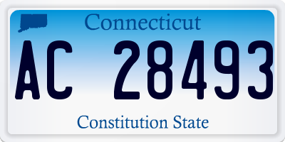 CT license plate AC28493