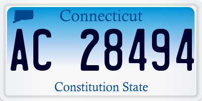 CT license plate AC28494