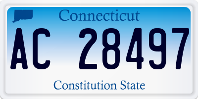 CT license plate AC28497