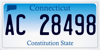 CT license plate AC28498