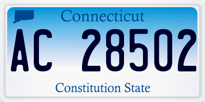CT license plate AC28502
