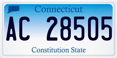 CT license plate AC28505