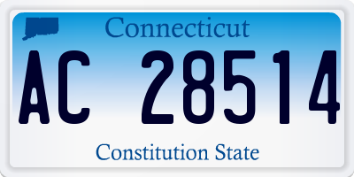 CT license plate AC28514