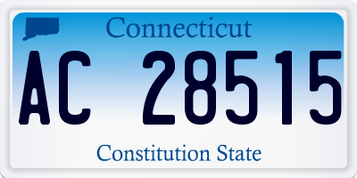 CT license plate AC28515