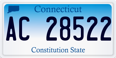 CT license plate AC28522