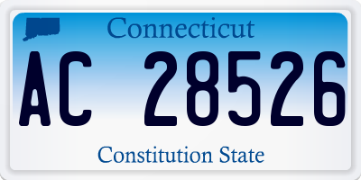 CT license plate AC28526