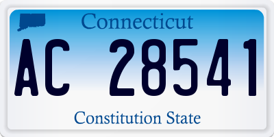 CT license plate AC28541