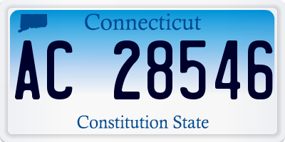 CT license plate AC28546