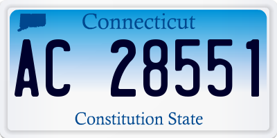 CT license plate AC28551