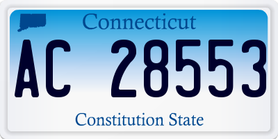 CT license plate AC28553