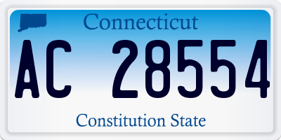 CT license plate AC28554