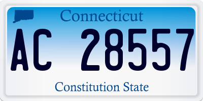CT license plate AC28557