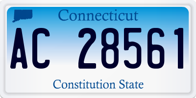 CT license plate AC28561