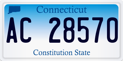 CT license plate AC28570