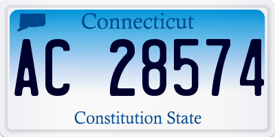 CT license plate AC28574