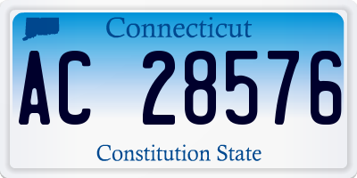 CT license plate AC28576