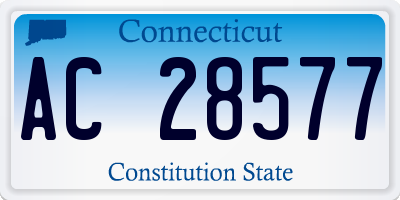 CT license plate AC28577