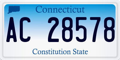 CT license plate AC28578