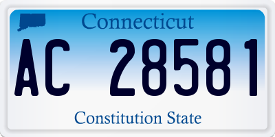 CT license plate AC28581