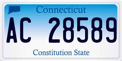 CT license plate AC28589