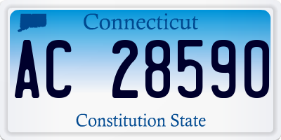 CT license plate AC28590