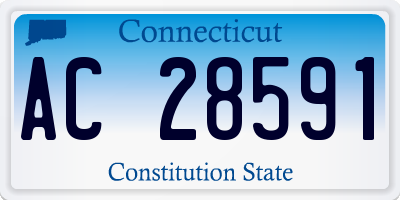CT license plate AC28591